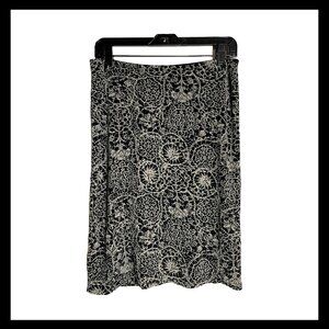 Vintage BCBG Maxazria Lace Print Pencil Skirt Festival Goth 90s Y2K Size M